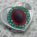 Compact Mirror Heart Me